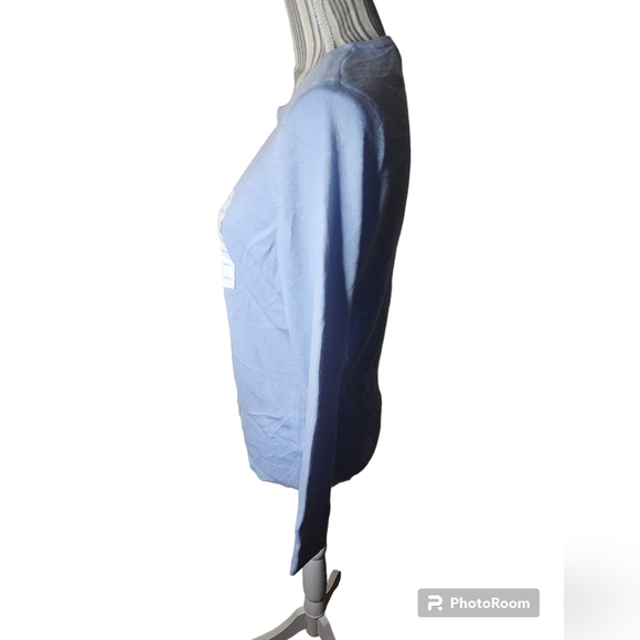 Croft & Barrow women's sky blue button front long-sleeved cardigan size S - Picture 2 of 6